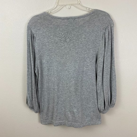 Ann Taylor Gray Balloon Sleeve Top - Picture 5 of 7